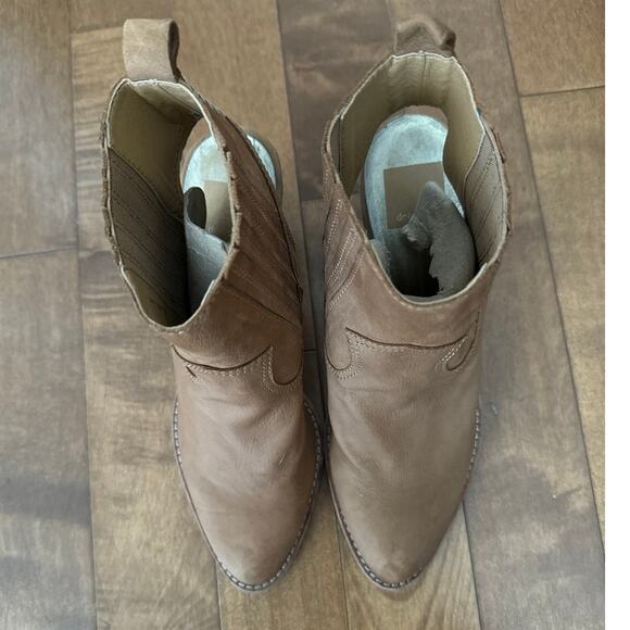 DOLCE VITA Jasper Brown Leather Western Ankle Booties Boots size 8 - Picture 7 of 12